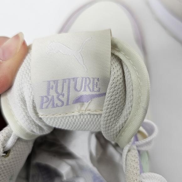 Puma Rider FV Lilac Purple Leather Trim Sneaker Size 8 White Mint - Picture 13 of 14